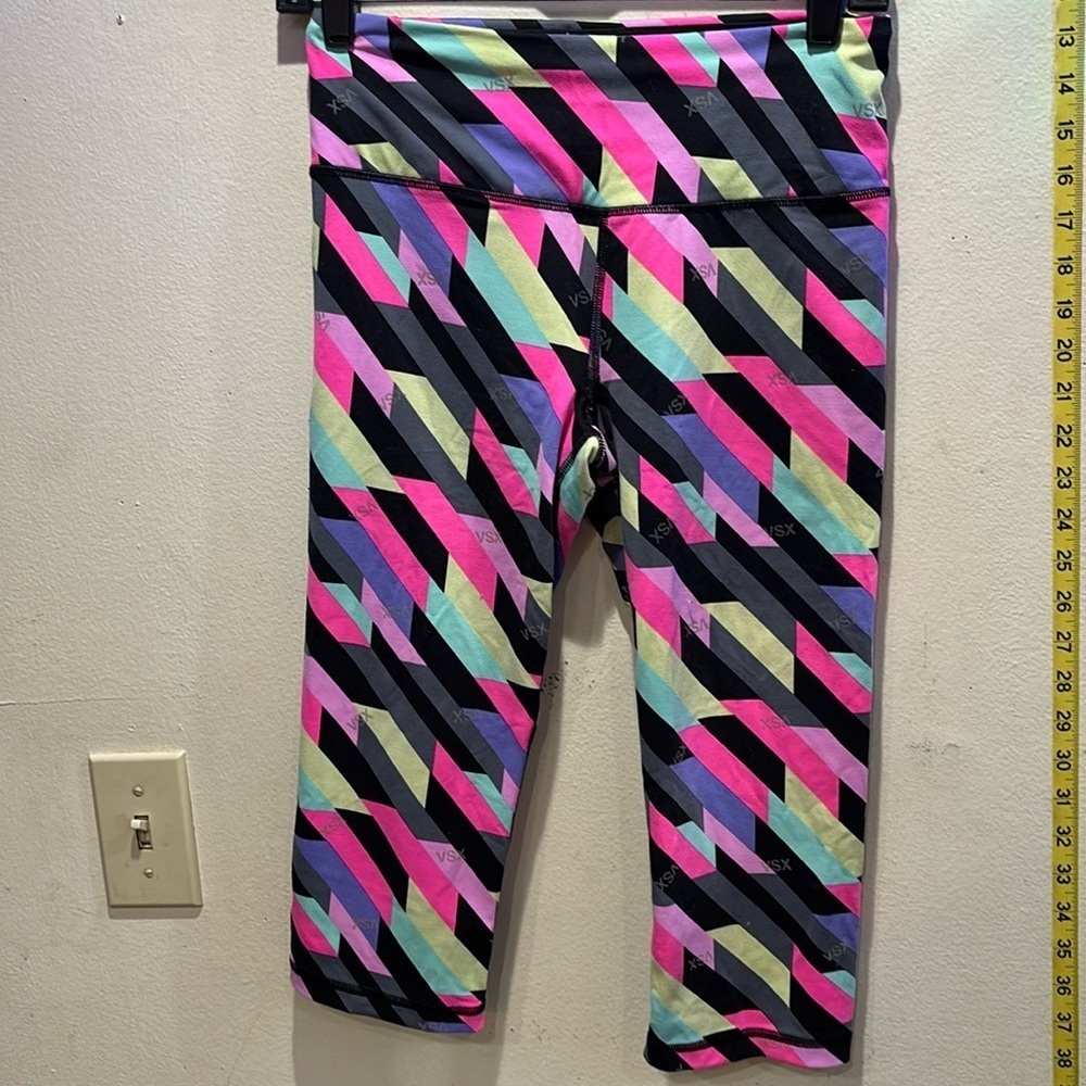 Victoria's Secret Kids Leggings - Pink, Blue, Yellow Stripes
